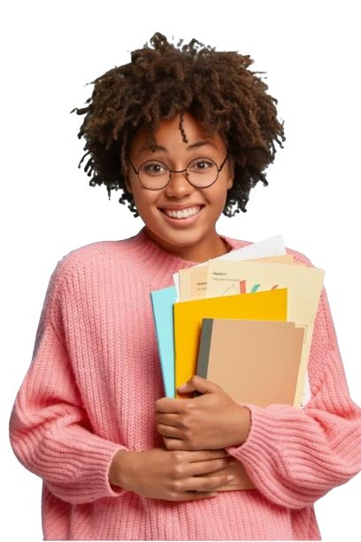 Happy student learning online